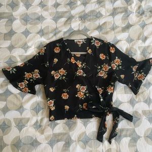 Lush Damaris Wrap Blouse